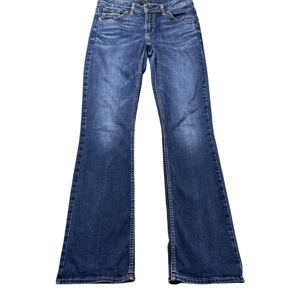 Silver Jeans Co Avery Slim Boot Jeans Womens 28 Blue Med Wash 28x31 Stretch